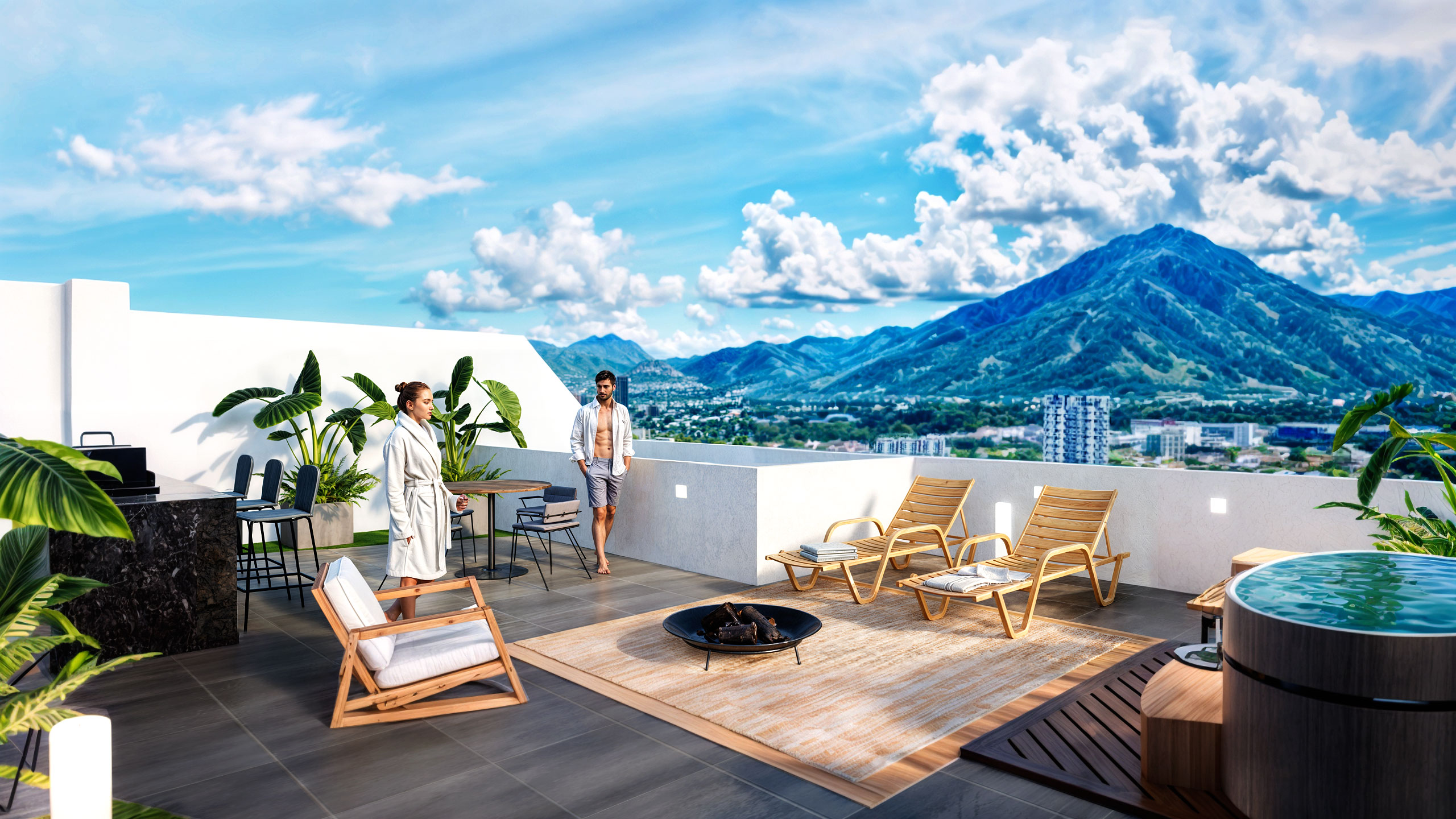 Terraza de penthouse. Las imágenes son ilustrativas del proyecto.