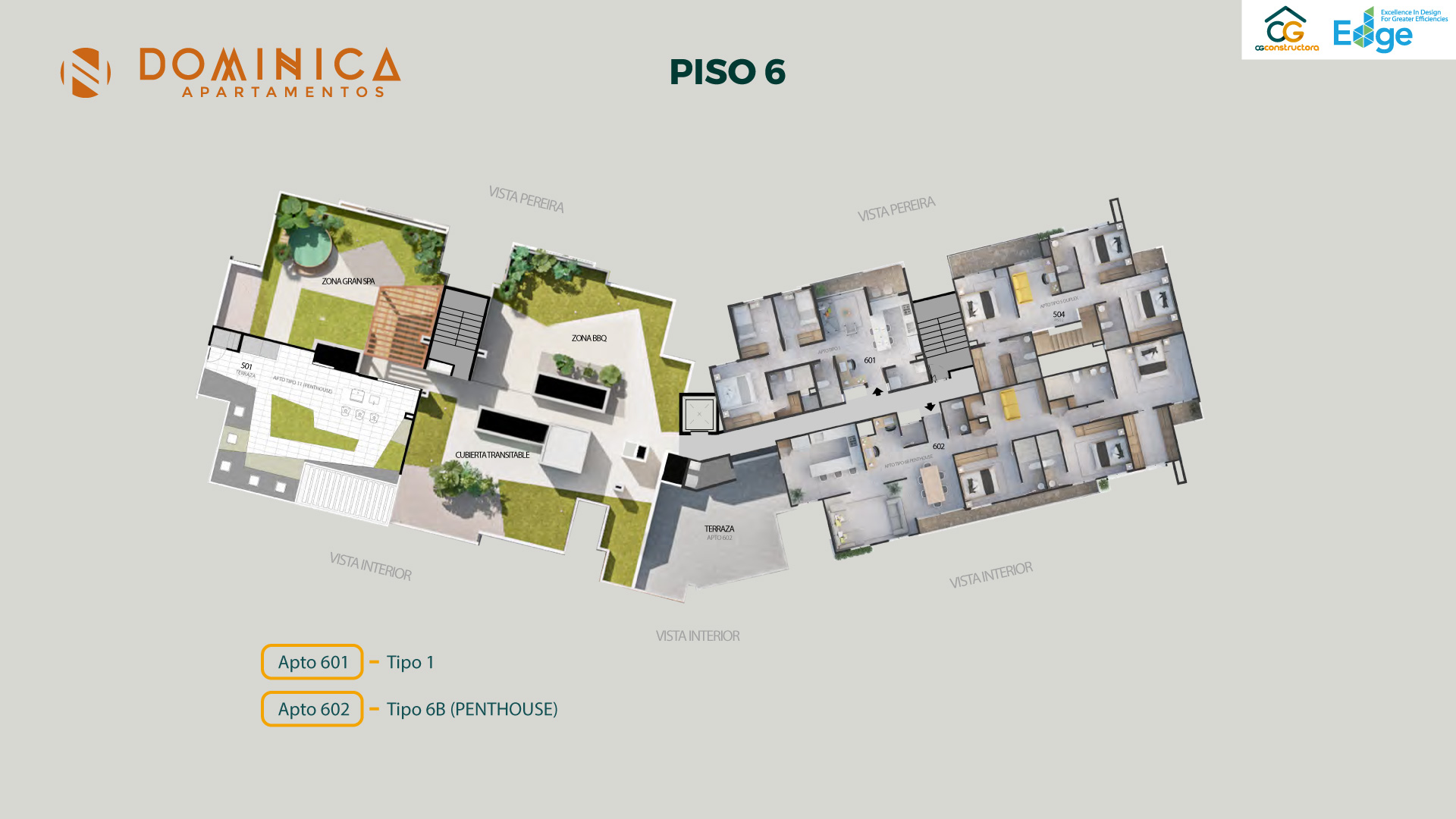 Dominica — Piso 6 · cubierta transitable